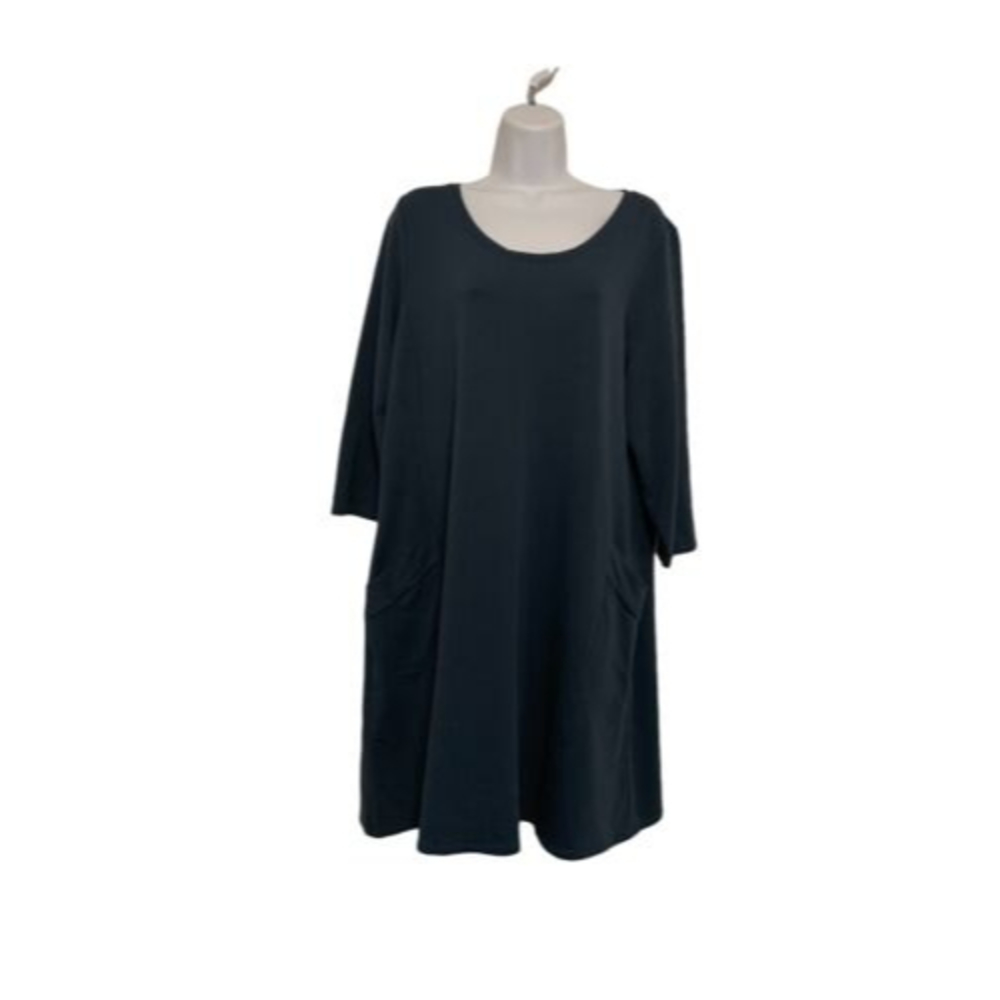 J Jill Pure Jill Womens Dress Size L Pockets Knee Length Jersey Comfort